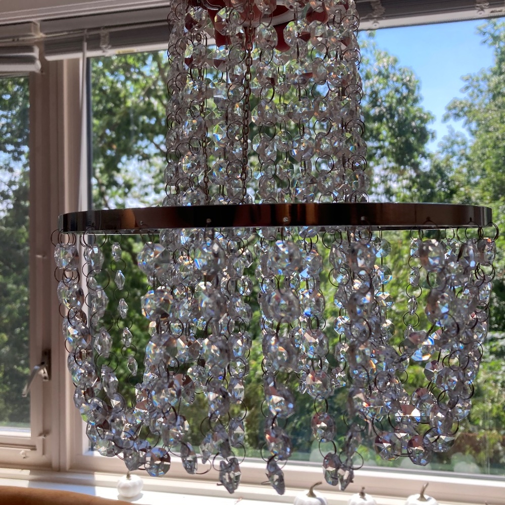 Mini crystal chandelier shade